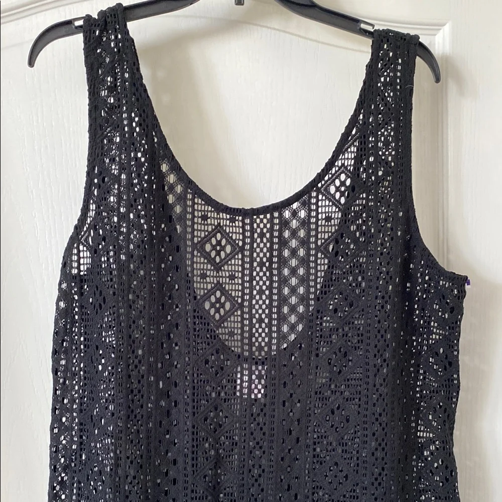 Xhilaration Black Sleeveless Swim Coverup - Picture 3 of 6